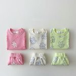 【73-100cm】セットアップ ベビー 半袖 可愛い くまさん