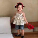 【73-120cm】キャミブラウス ベビー 女の子 ドット