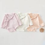 【52-80cm】ロンパース ベビー 蝶結び フリル - 画像 (5)