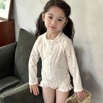 【90-140cm】水着 女の子 バナナ柄 ガーリー プール遊び - 画像 (2)