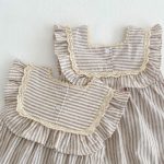 【66-130cm】ロンパース or ワンピース  ベビー 女の子 ストライプ フリル - 画像 (13)