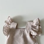 【73-100cm】セットアップ ベビー フリル チェック - 画像 (8)