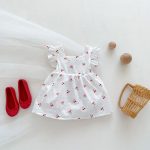 【66-90cm】ワンピース ベビー服 女の子 総柄さくらんぼ - 画像 (3)
