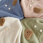 【66-100cm】セットアップ クマ柄 ワッフル ノースリーブ 着心地良い - 画像 (20)