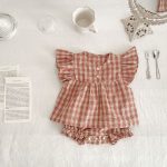 【66-100cm】セットアップ ベビー 女の子 フリル袖 チェック - 画像 (5)