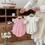 【66-90cm】ロンパース ベビー スウィート フリルスリーブ - 画像 (6)