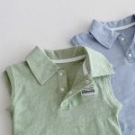 【73-100cm】セットアップ ベビー ポロネック ノースリーブ - 画像 (13)