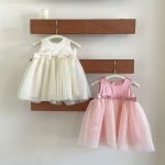 【73-100cm】ワンピース  ベビー 女の子 韓国風 蝶結び チュール - 画像 (6)