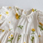 【66-90cm】ロンパース ベビー おしゃれ 花柄 刺繍 - 画像 (7)