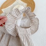 【66-130cm】ロンパース or ワンピース  ベビー 女の子 ストライプ フリル - 画像 (15)