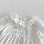 【66-90cm】ロンパース ベビー 女の子 ラウンドネック 刺繍 - 画像 (6)