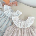 【73-100cm】ワンピース ベビー 女の子 スウィート 丸襟 小花柄 - 画像 (10)