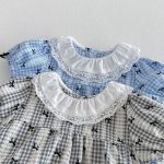 【66-90cm】ロンパース ベビー 女の子 蝶結び パフスリーブ - 画像 (9)