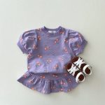 【73-120cm】セットアップ ベビー女の子 さくらんぼ Tシャツ＆ミニスカート - 画像 (5)
