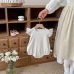 【66-90cm】ロンパース ベビー スウィート フリルスリーブ - 画像 (7)
