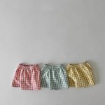 【73-100cm】セットアップ ベビー くまさんベスト＆チェックショートパンツ - 画像 (9)