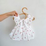 【66-90cm】ワンピース ベビー服 女の子 総柄さくらんぼ - 画像 (5)