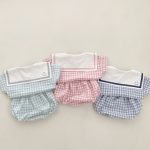 【66-100cm】セットアップ ベビー スクール風 チェック柄 - 画像 (3)