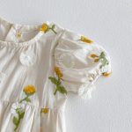 【66-90cm】ロンパース ベビー おしゃれ 花柄 刺繍 - 画像 (8)