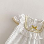 【66-90cm】オールインワン フリル ホワイト シンプル ベビー服 - 画像 (10)