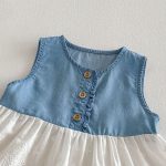 【予約販売】【73-120cm】セットアップ デニム ノースリーブ 着心地良い - 画像 (11)