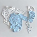 【66-100cm】水着 ドット柄OR花柄 帽子付き スイムウェア