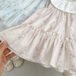 【73-100cm】ワンピース ベビー 女の子 スウィート 丸襟 小花柄 - 画像 (12)