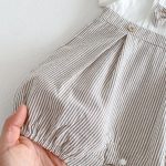 【66-90cm】カバーオール ベビー 切り替え リボン お出かけに - 画像 (8)