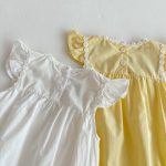 【66-90cm】ロンパース ベビー 花柄 刺繍 フリルデザイン - 画像 (9)