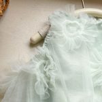【73-90cm】ドレスロンパース ベビー おしゃれ ふんわりチュール - 画像 (5)