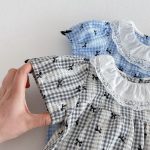 【66-90cm】ロンパース ベビー 女の子 蝶結び パフスリーブ - 画像 (11)