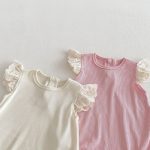 【66-90cm】ロンパース ベビー スウィート フリルスリーブ - 画像 (9)