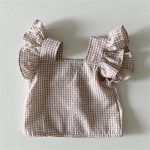 【73-100cm】セットアップ ベビー フリル チェック - 画像 (3)