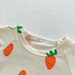【66-90cm】ロンパース＆帽子 ベビー キュート ウサギ にんじん柄 - 画像 (7)