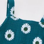 【66-100cm】セットアップ ベビー服 女の子 フラワーキャミトップス＆ショートパンツ - 画像 (6)