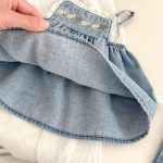 【73-120cm】デニムセットアップ  ベビー 女の子 フラワー 刺繍 - 画像 (11)