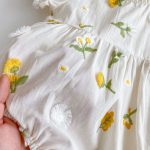 【66-90cm】ロンパース ベビー おしゃれ 花柄 刺繍 - 画像 (9)