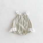 【66-100cm】ロンパース ベビー 女の子 レース襟 ノースリーブ - 画像 (6)
