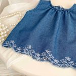 【73-120cm】セットアップ ベビー 女の子 デニムトップス＆パンツ ノースリーブ - 画像 (10)