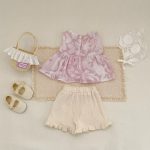 【73-110cm】セットアップ ベビー ナチュラル プリント - 画像 (4)