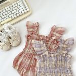 【66-90cm】ロンパース＆帽子 ベビー フリル スクエアネック - 画像 (6)