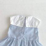 【73-100cm】ワンピース ベビー 女の子 ストライプ リボン付き - 画像 (10)