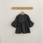 【80-130cm】ワンピース パフスリーブ ドット 可愛い 女の子 - 画像 (7)