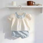 【73-110cm】ブラウス＆パンツ パフスリーブ 女の子 - 画像 (3)