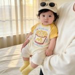 【66-90cm】ロンパース キイロ カラーバリ 可愛い ベビー服 - 画像 (2)