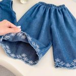 【73-120cm】セットアップ ベビー 女の子 デニムトップス＆パンツ ノースリーブ - 画像 (11)