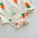【66-90cm】ロンパース＆帽子 ベビー キュート ウサギ にんじん柄 - 画像 (9)
