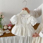 【66-90cm】2点セット ロンパース ベビー 花柄 レース - 画像 (3)