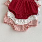 【66-90cm】ロンパース ベビー 可愛い 蝶結び パフスリーブ - 画像 (14)
