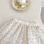 【73-120cm】セットアップ ベビー 女の子 ふわふわ ドット - 画像 (10)